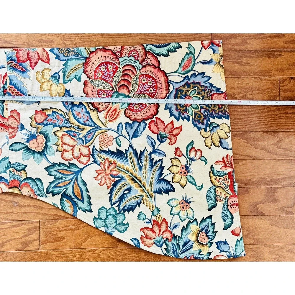 Vintage Waverly Home Fashions Floral Sweet Blue Violets Scalloped‎ Valance